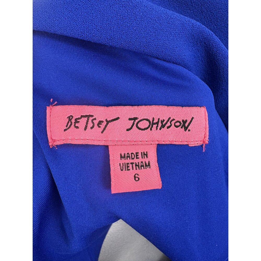 Betsey Johnson Cobalt Blue Sheath Midi Dress Size 6 - Picture 4 of 12